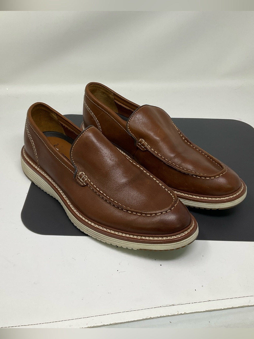Johnston & Murphy 20-4810 Mens Brown Slip On Loafers & Slip Ons Penny Shoes